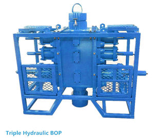 Triple BOP hidráulico del equipo del control de presión del manantial de la válvula del cable metálico